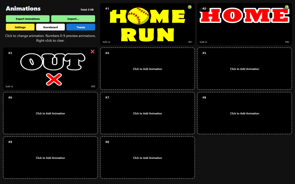 Animations screenshot